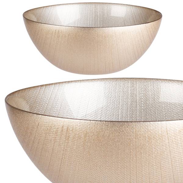 Glasschale 044200750 Beige - Glas - 21 x 9 x 21 cm