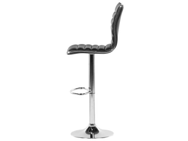 Drehhocker LUCERNE 2-tlg Schwarz - Silber - Hochglanz - Unbeschichtet