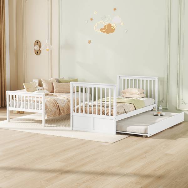 Stockbett K-1296 Weiß - Holzwerkstoff - 95 x 160 x 205 cm