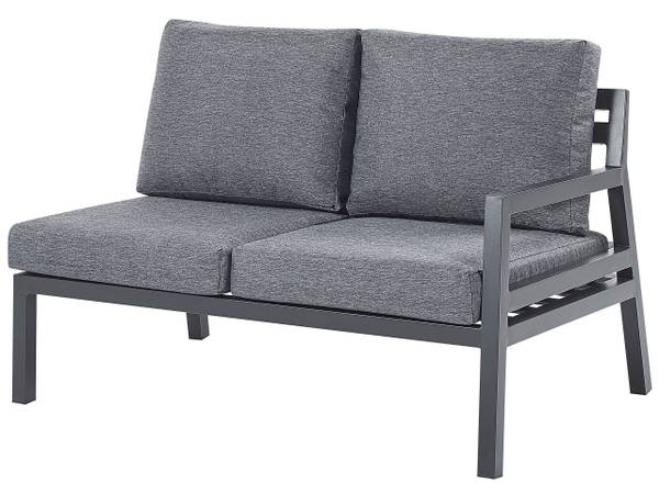 Lounge Set VIZZINI 2-tlg Schwarz - Grau - Metall - 200 x 36 x 200 cm