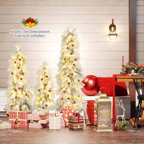 Weihnachtsbäume OY47480 3er Set Grün - Kunststoff - 46 x 150 x 46 cm
