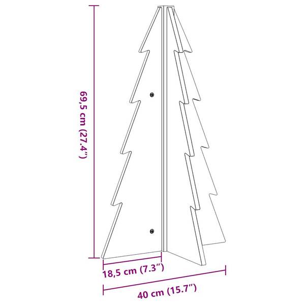 Kunstkerstboom 3043577 reebruin - 40 x 70 x 40 cm
