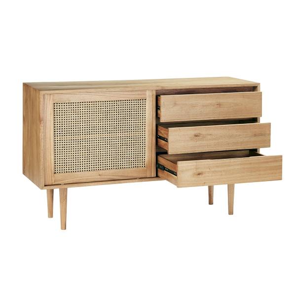 Kommode Beige - Massivholz - 135 x 80 x 45 cm
