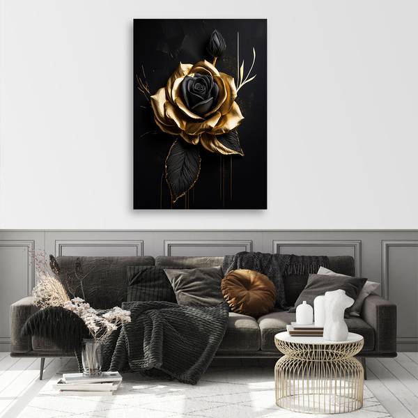 Wandbild rose 40 x 60 cm