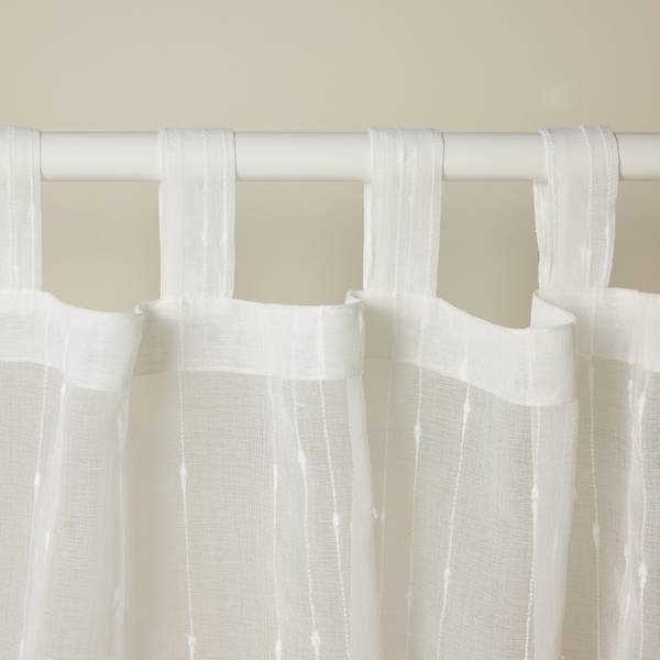 Durchsichtiger Vorhang Ravana Weiß - Polyester - 140 x 1 x 160 cm