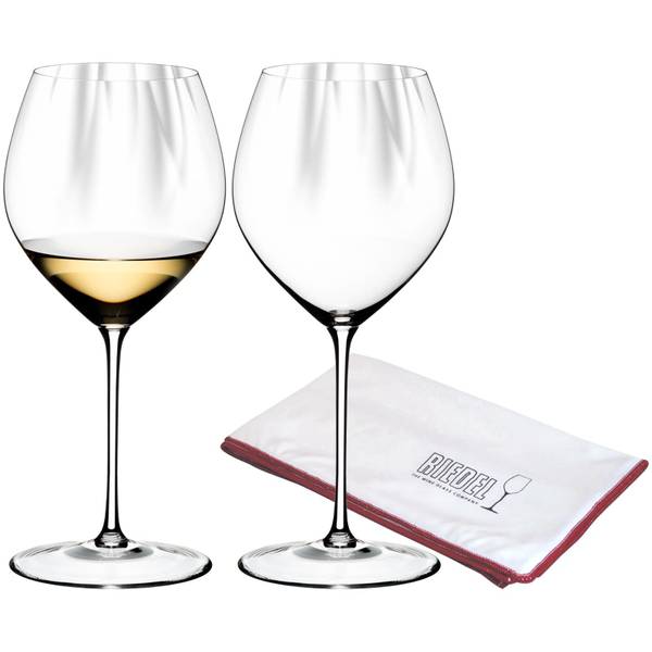 Chardonnay + Tuch Performance 2er Set Kristallglas - 11 x 25 x 11 cm