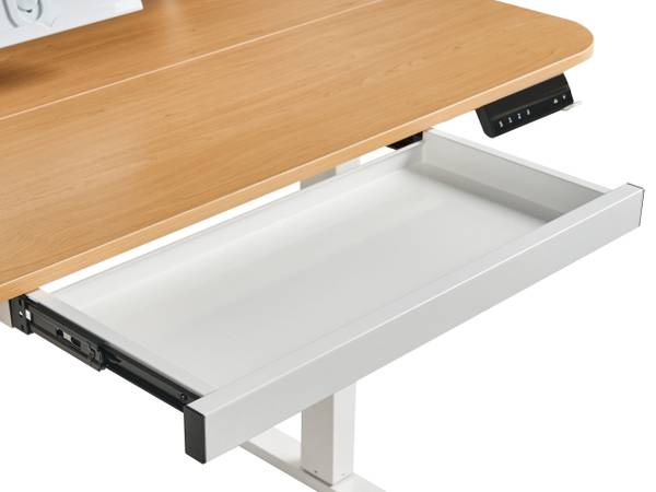 Verstelbaar bureau WILBANKS 2-delig bruin - lichtbruin - wit