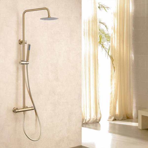 Regendusche Mit Duschtermostat Orlean Gold