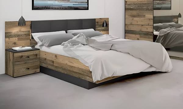 Ensemble de chambre à coucher Mollis Marron - Bois manufacturé