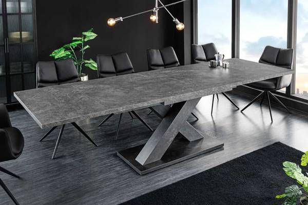 Esstisch MONTREAL Grau - Holzwerkstoff - 180 x 76 x 90 cm
