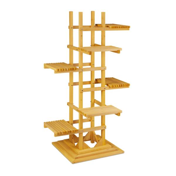 Étagère plantes à 6 étages Marron - Bois manufacturé - 80 x 153 x 73 cm