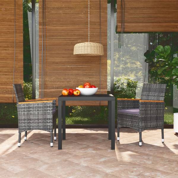 Garten-Essgruppe 3012262-1 (3-teilig) Braun - Grau
