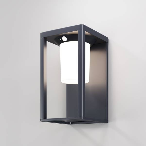 Außenwandleuchte Shatter Grau - Aluminium - 15 x 16 x 12 cm