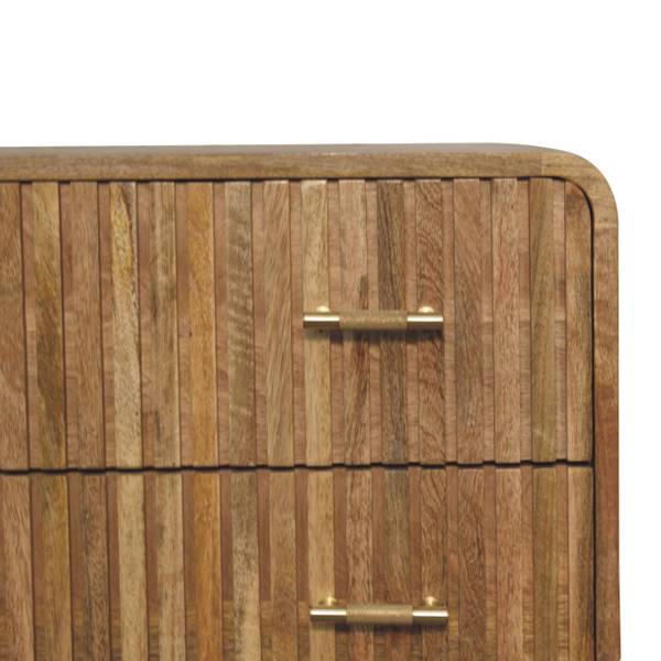 Kommode Metropolitan Beige - Mango - Messing - 70 x 79 x 35 cm