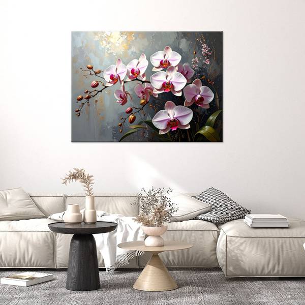 Wandbild Blumen 120 x 80 cm