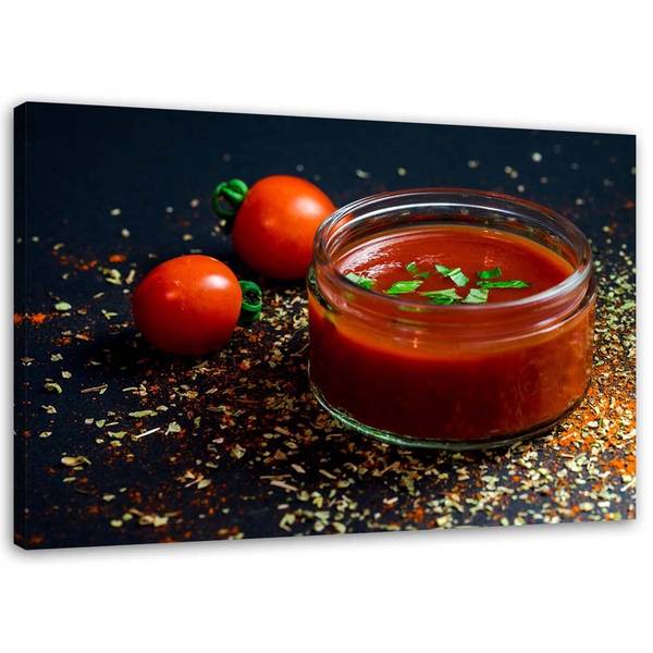 Wandbild tomatencreme 120 x 80 cm