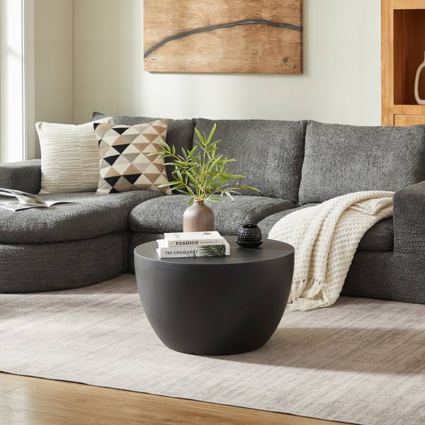 Couchtisch PARNU Schwarz - Stein - 64 x 39 x 64 cm