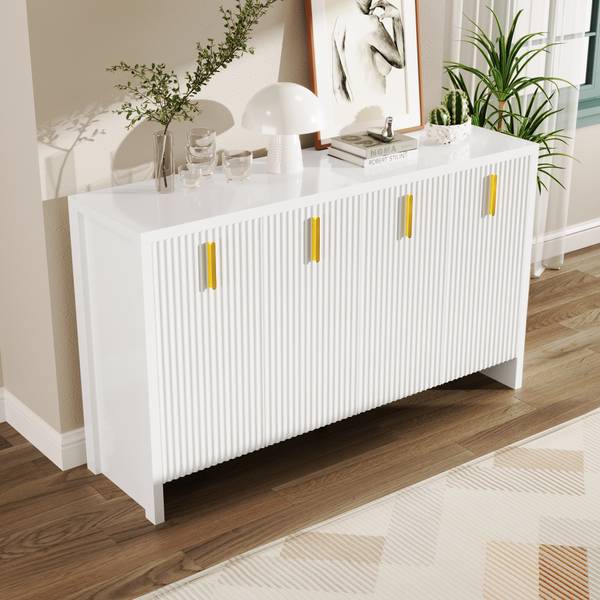 Buffet O3187 Weiß - Holzwerkstoff - 140 x 80 x 38 cm