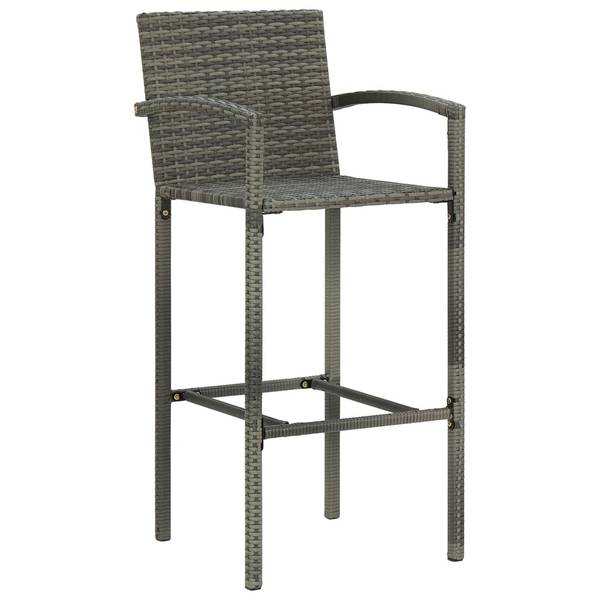 Bar-Set 3064812 (5-teilig) Grau - Stahl - Polyethylen - 61 x 111 x 100 cm