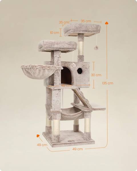 Kratzbaum 100513 Braun - Holzwerkstoff - 49 x 135 x 49 cm