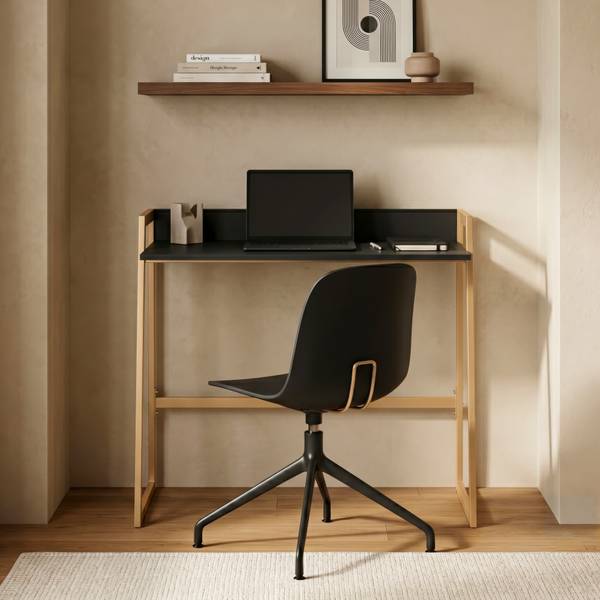 Schreibtisch Kuomi Beige - Grau - Stahl - 73 x 84 x 47 cm
