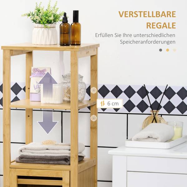 Badezimmerschrank 834-467 Braun - Bambus - 30 x 120 x 33 cm