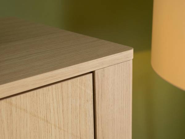 Vitrine mit LED Malumi Braun - Holzwerkstoff - 103 x 146 x 41 cm