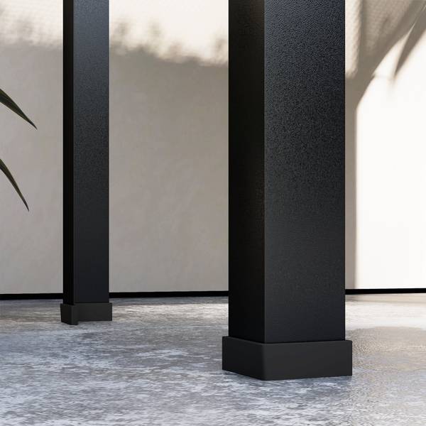 Hochbeet 84H-250V01BK Schwarz - Metall - 48 x 124 x 100 cm