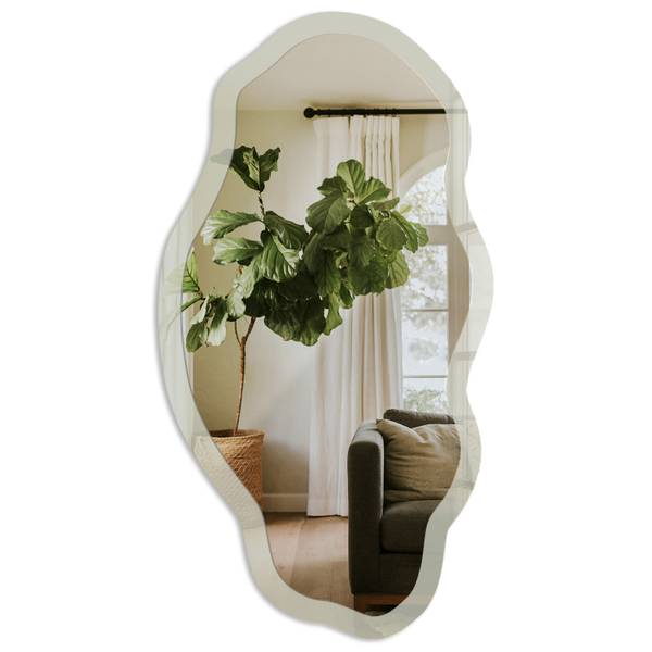 Wandspiegel Cineritium calidum Grau - Glas - 52 x 97 x 0 cm