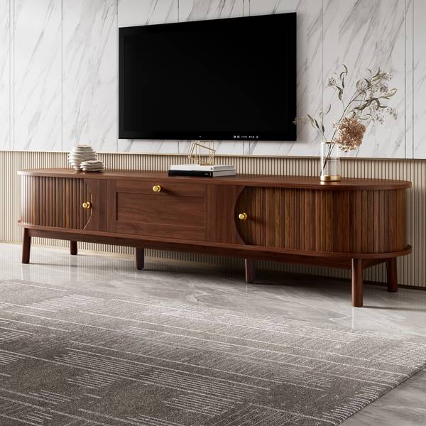 TV-meubel Coeus Ⅵ bruin - plaatmateriaal op houtbasis - 40 x 38 x 170 cm