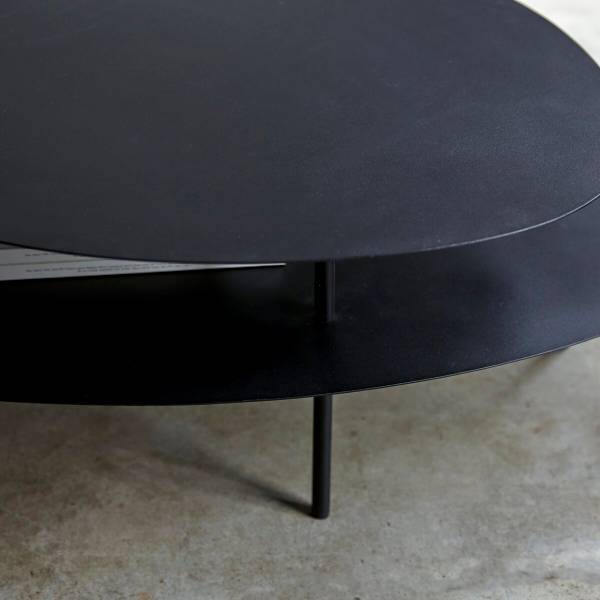 Couchtisch Judith Schwarz - Stahl - 120 x 35 x 77 cm