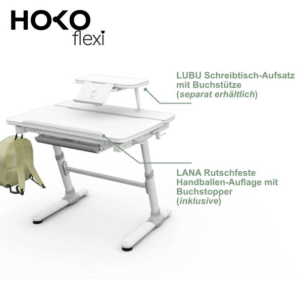 Kinderschreibtisch Ergo Weiß - Holzwerkstoff - 71 x 80 x 98 cm