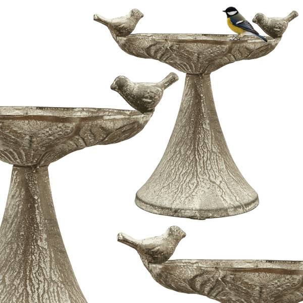 Vogeltränke 242464 Grau - Metall - 19 x 18 x 15 cm
