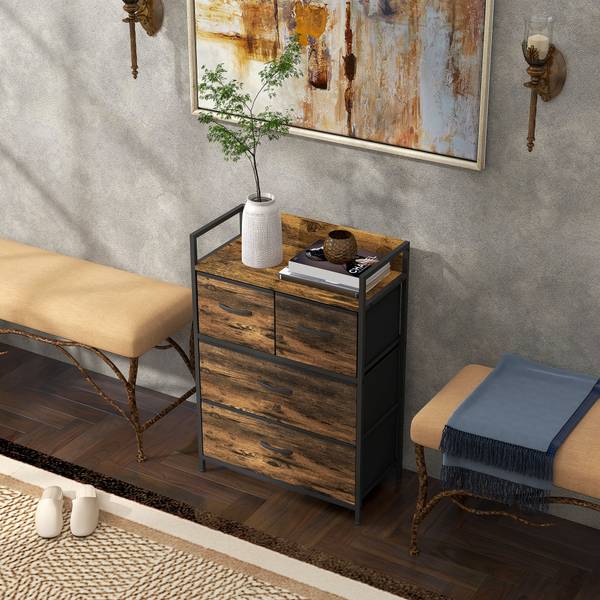 Kommode 831-760V00RB Braun - Textil - 29 x 85 x 60 cm