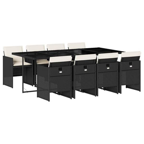 Garten Essgruppe 3033270-5 (9-teilig) Schwarz - Creme