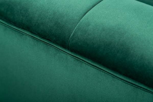 3er Sofa NOBLESSE Gold - Grün - Polyester - Samt - 225 x 80 x 90 cm