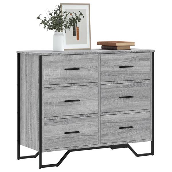 Kommode XT5918 Grau - Holzwerkstoff - 36 x 75 x 91 cm