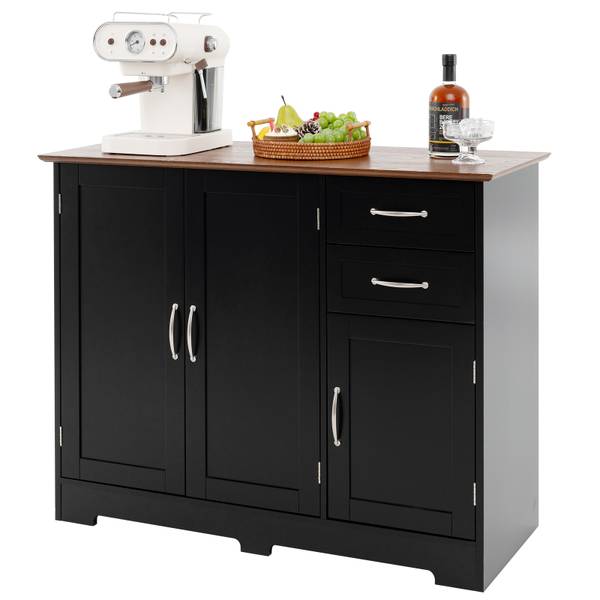Keukenkast VH33271NWNL zwart - plaatmateriaal op houtbasis - 40 x 78 x 100 cm