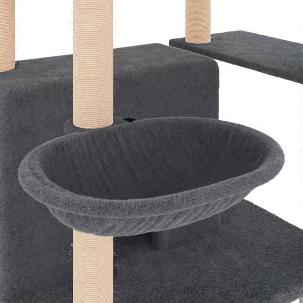 Kratzbaum 3016225 Grau - Holzwerkstoff - Textil - 83 x 166 x 90 cm