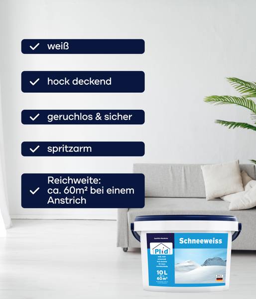 Wandfarbe 800499 Weiß - Kunststoff - 35 x 30 x 43 cm