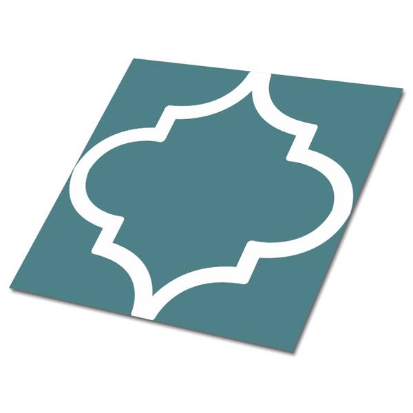 Zelfklevende Tegels Amir set van 9 groen - polyester-PVC - 30 x 30 x 1 cm