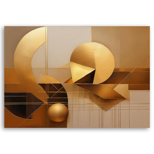 Wandbild geometrische abstraktion 3d 100 x 70 cm