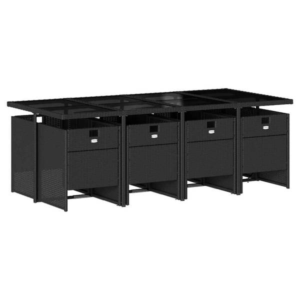 Garten Essgruppe 3033270-5 (9-teilig) Schwarz - Creme