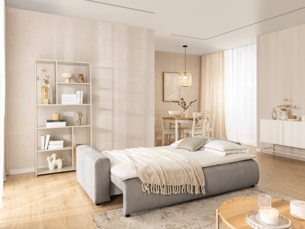 Schlafsofa Calma Taupe - Chenille