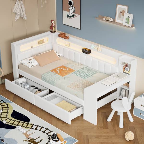 Gepolstertes Iris Ⅰ Weiß - 103 x 243 cm