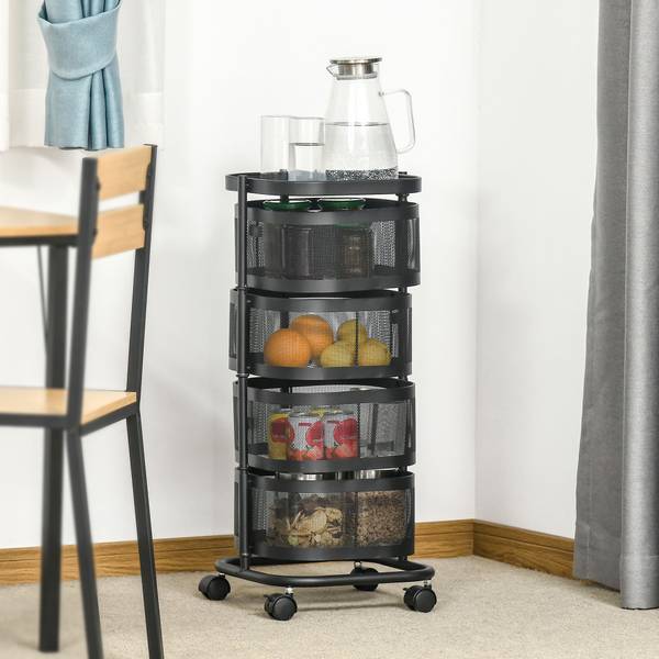 Hulpmiddelkar 850-184 zwart - metaal - 33 x 77 x 33 cm