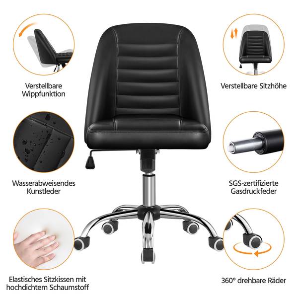 Drehstuhl ARA59 Schwarz
