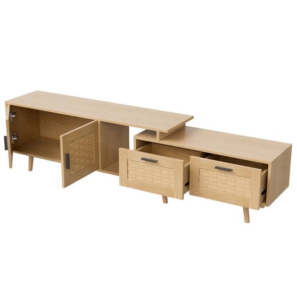 TV-Schrank Lowboard HYF01 Braun - Massivholz - 30 x 44 x 169 cm
