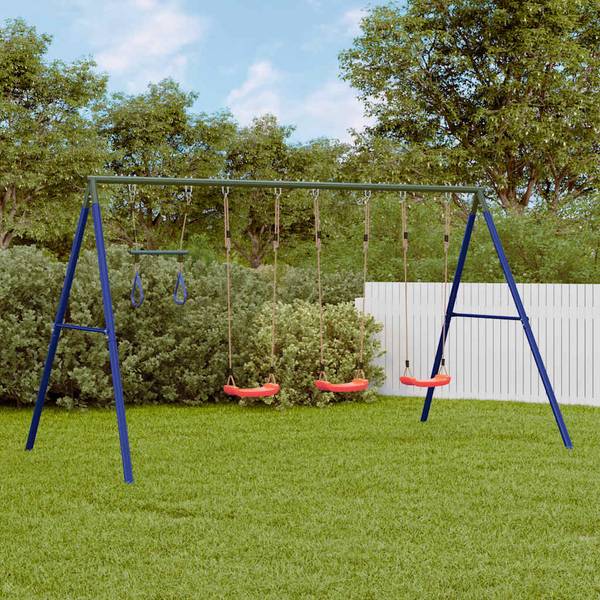 Schaukel 3038413-14 Rot - Stahl - Polyethylen - 185 x 185 x 341 cm