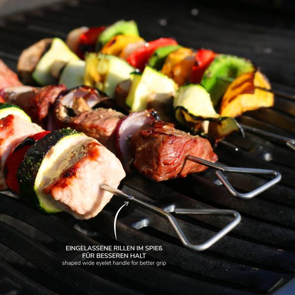 Grillspieße 14096 (12er-Set) Silber - Metall - 1 x 3 x 30 cm